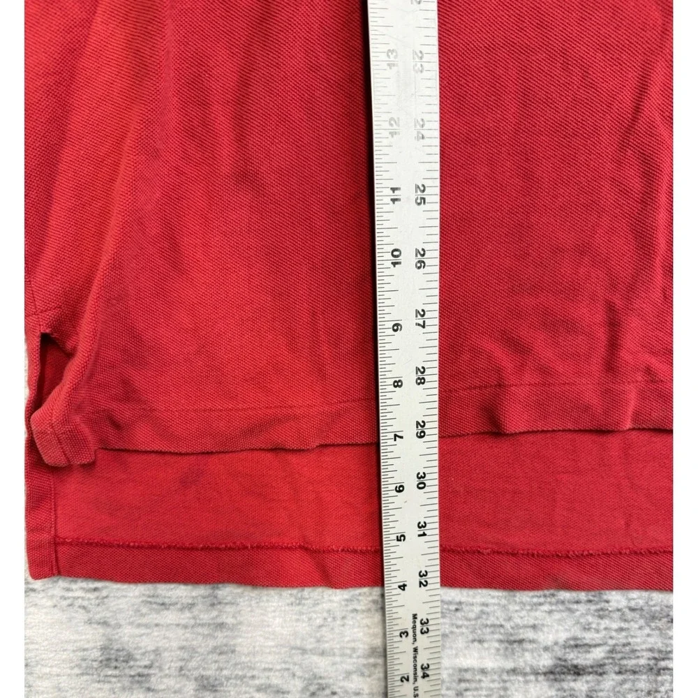 Polo Ralph Lauren Mens XXL Red Short Sleeve Pique Polo Shirt Classic Fit‎ Pony